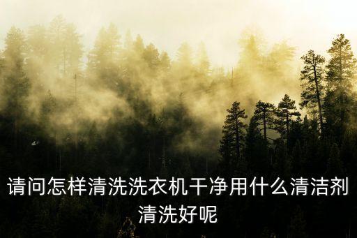 請問怎樣清洗洗衣機干凈用什么清潔劑清洗好呢