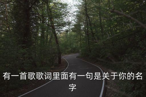 有一首歌歌詞里面有一句是關于你的名字