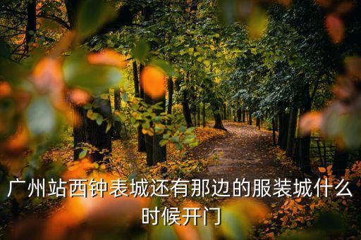 廣州站西鐘表城還有那邊的服裝城什么時候開門