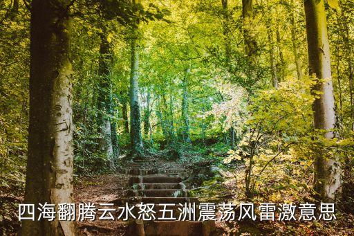 五洲震蕩風雷激，四海翻騰云水怒五洲震蕩風雷激意思