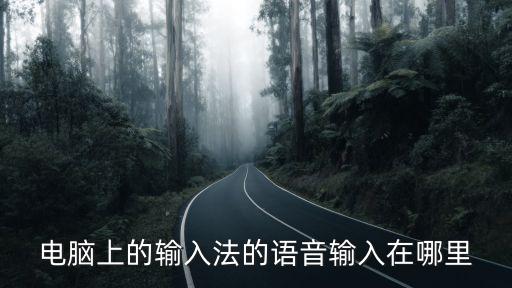 電腦上的輸入法的語音輸入在哪里