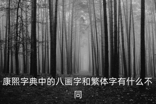 康熙字典8畫的字，康熙字典中的八畫字和繁體字有什么不同