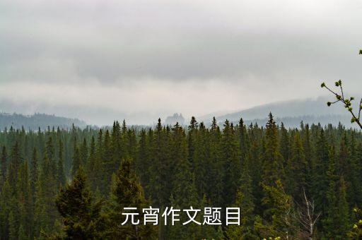 元宵節(jié)的作文，元宵作文題目