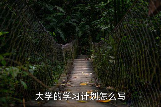 大學生學期計劃，大學的學習計劃該怎么寫呢