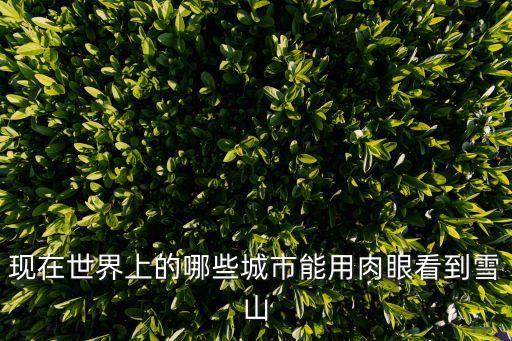 現(xiàn)在世界上的哪些城市能用肉眼看到雪山