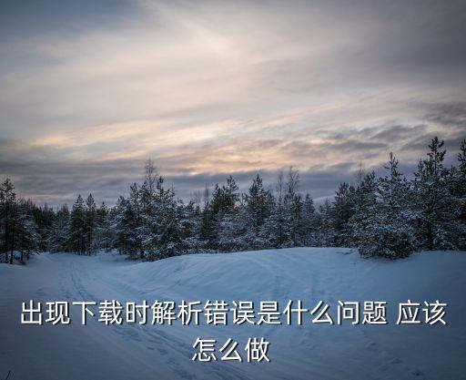 解析錯誤，安裝程序時出現解析錯誤