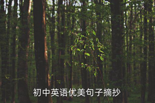 英語短句摘抄，英語美句摘抄