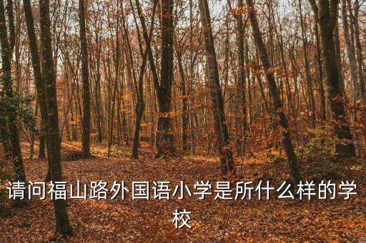 上海市建平區福山外國語學校，上海福山外國語小學怎么樣