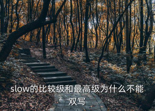 slow的比較級，slow的比較級和最高級為什么不能雙寫