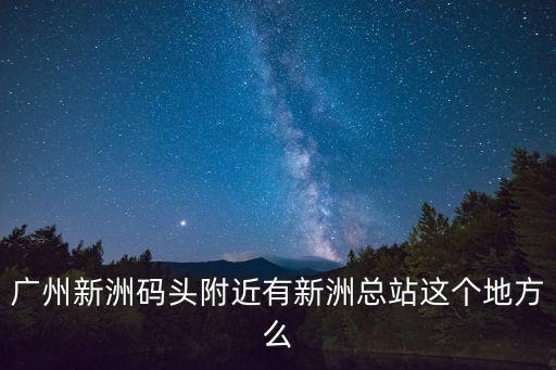 廣州新洲碼頭附近有新洲總站這個地方么