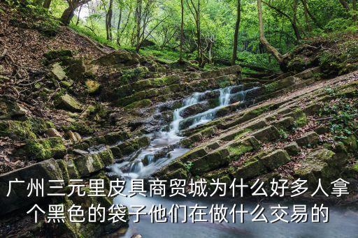 廣州三元里皮具商貿城為什么好多人拿個黑色的袋子他們在做什么交易的