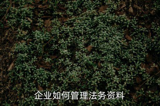 企業如何管理法務資料
