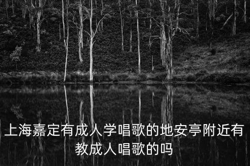上海嘉定有成人學唱歌的地安亭附近有教成人唱歌的嗎