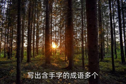 寫出含手字的成語多個