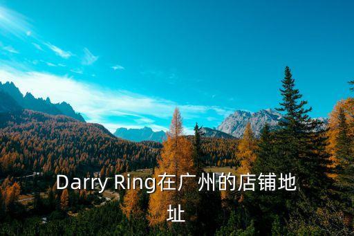 Darry Ring在廣州的店鋪地址
