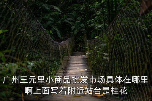 廣州三元里蓮下商貿城，廣州三元里是不是有個什么城什么都有得賣的