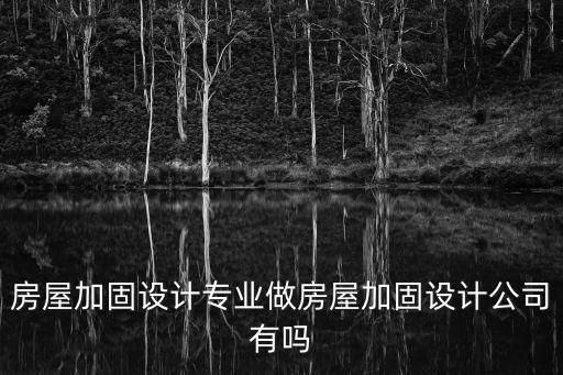 房屋加固設計專業做房屋加固設計公司有嗎