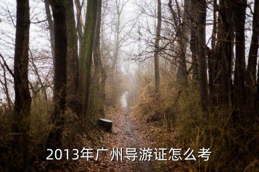2013年廣州導游證怎么考