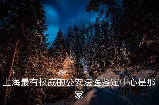 上海最有權(quán)威的公安法醫(yī)鑒定中心是那家