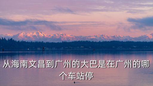 文昌到廣州的汽車，從海南文昌到廣州的大巴是在廣州的哪個車站停