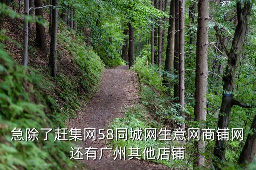 急除了趕集網58同城網生意網商鋪網還有廣州其他店鋪
