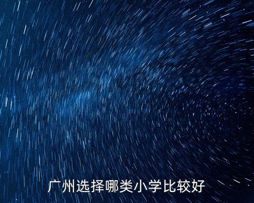 廣州選擇哪類小學比較好