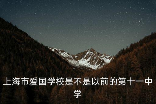 上海市愛國學校校史，上海市愛國學校的網站是什么