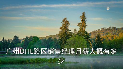 廣州銷售經(jīng)理月薪多少，廣州DHL路區(qū)銷售經(jīng)理月薪大概有多少