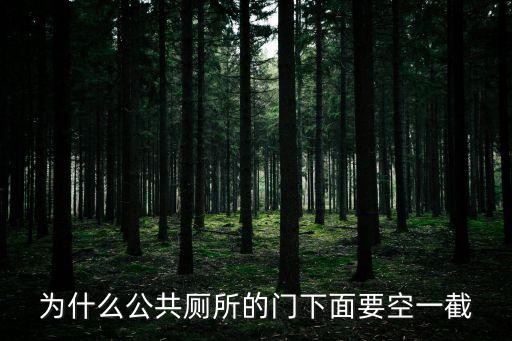上海市公共廁所門口標(biāo)識(shí)，為什么公共廁所的門下面要空一截