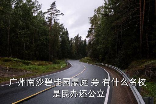 廣州南沙碧桂園豪庭 旁 有什么名校 是民辦還公立