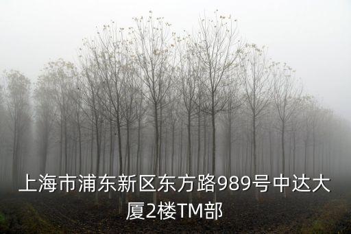 上海市永泰商行，上海市浦東新區東方路989號中達大廈2樓TM部