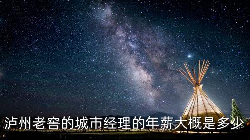 瀘州老窖的城市經(jīng)理的年薪大概是多少