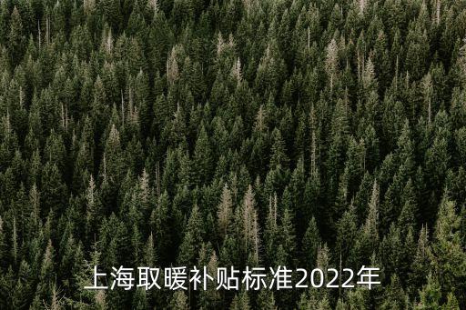 上海市 取暖費，上海取暖補貼標準2022年