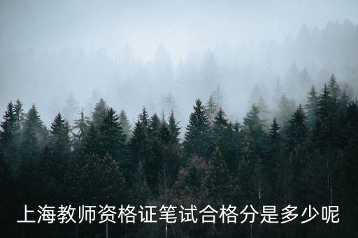 上海市考筆試成績多少能過，上海教師資格證筆試合格分是多少呢