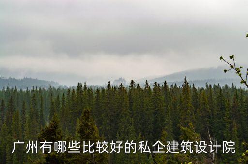 廣州私人建筑工程公司，廣州有哪些比較好的私企建筑設(shè)計院