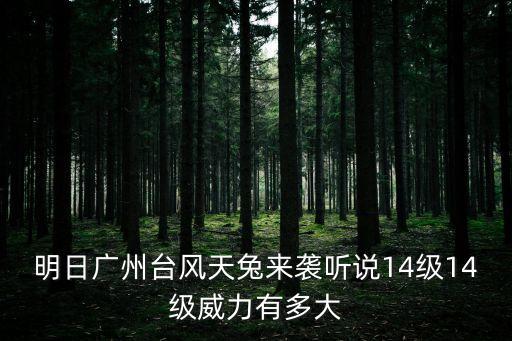 明日廣州臺風天兔來襲聽說14級14級威力有多大