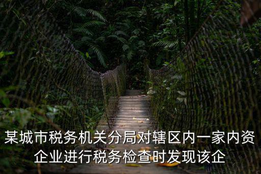 某城市稅務機關分局對轄區內一家內資企業進行稅務檢查時發現該企