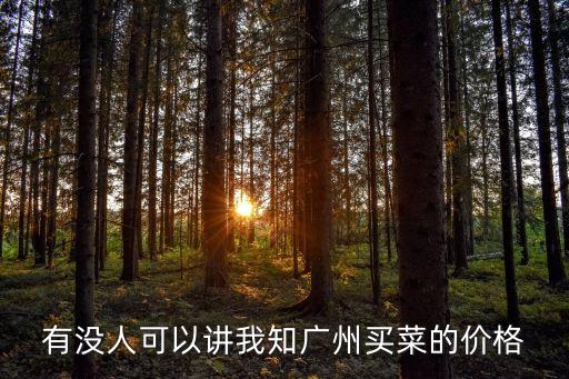 有沒人可以講我知廣州買菜的價(jià)格