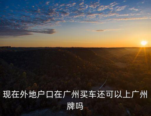 外地人在廣州買車可以上廣州的牌嗎，現(xiàn)在外地戶口在廣州買車還可以上廣州牌嗎