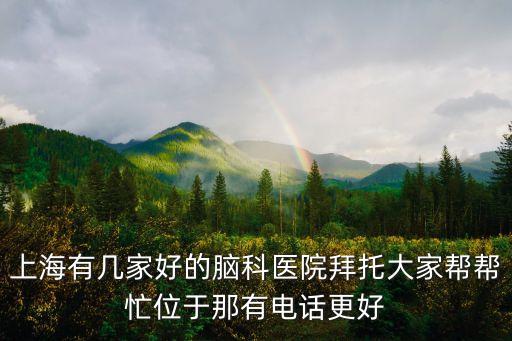 上海市神經顯微醫院，上海有幾家好的腦科醫院拜托大家幫幫忙位于那有電話更好