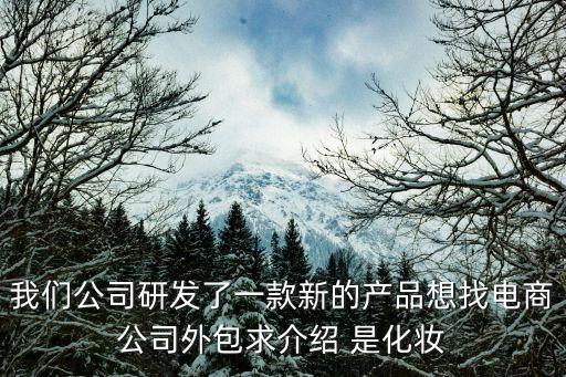 我們公司研發了一款新的產品想找電商公司外包求介紹 是化妝
