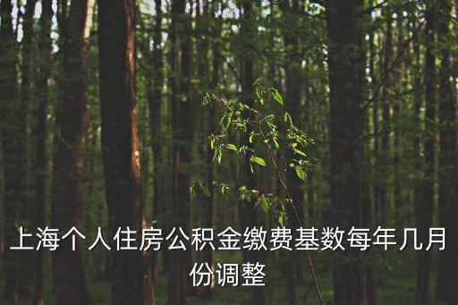 上海市自己交公積金多少時間表，上海個人住房公積金繳費基數每年幾月份調整