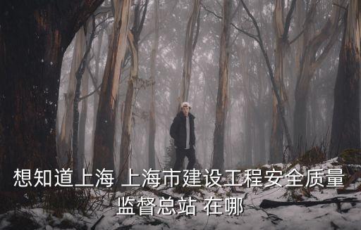 上海市交通工程安全質量監督管理總站，想知道上海 上海市建設工程安全質量監督總站 在哪