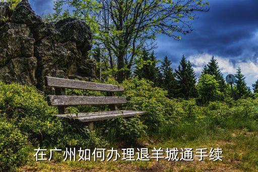 在廣州如何辦理退羊城通手續
