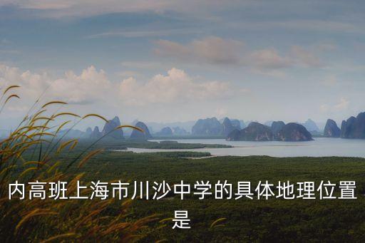 上海市川沙中學 邱思怡，內高班上海市川沙中學的具體地理位置是