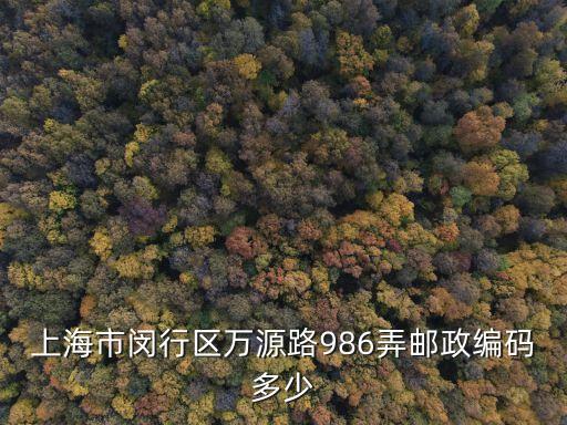上海市閔行區萬源路986弄郵政編碼多少