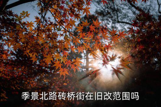 上海市磚橋街，季景北路磚橋街在舊改范圍嗎