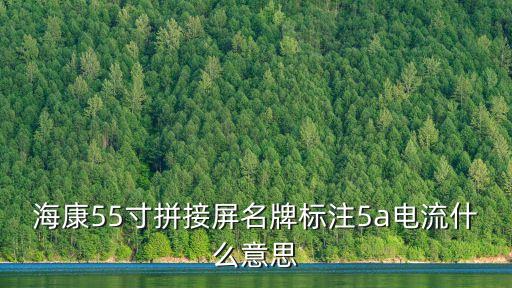 廣州海康威視拼接屏，海康55寸拼接屏名牌標注5a電流什么意思