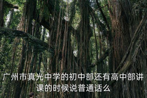 廖育生 廣州市真光中學(xué)，廣州市真光中學(xué)的初中部還有高中部講課的時(shí)候說(shuō)普通話(huà)么