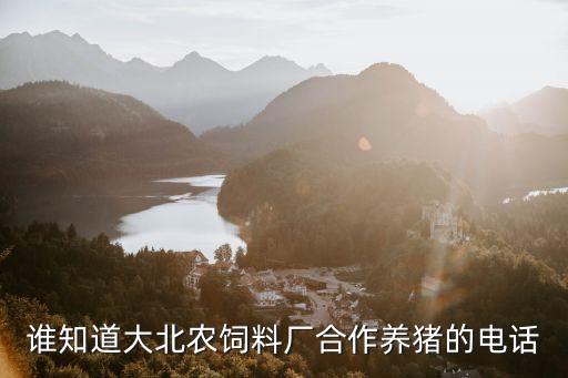 誰知道大北農(nóng)飼料廠合作養(yǎng)豬的電話